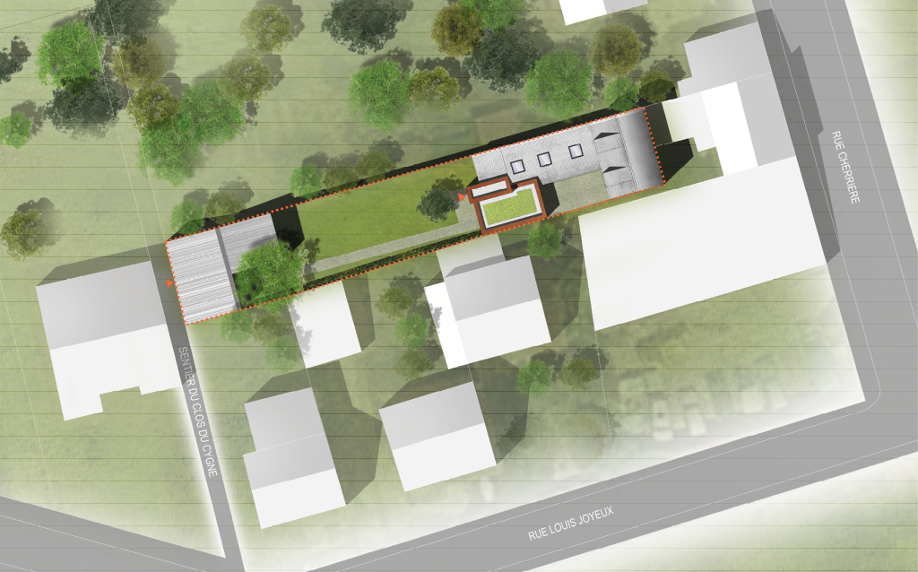 studioSCOP-Corbeil essonnes_extension maison_Plan masse