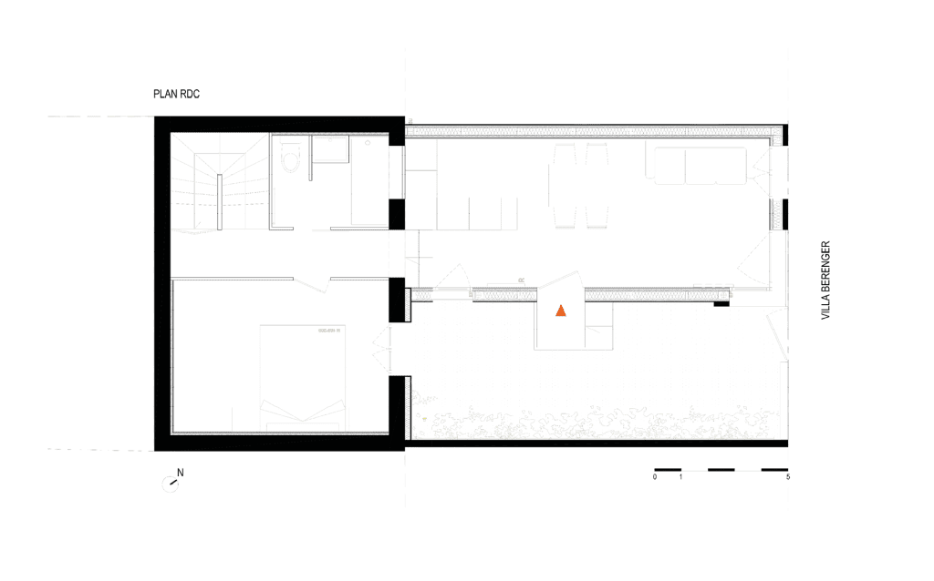 studioSCOP-Fontenay sous bois-extension maison ouvriere-Plan RDC